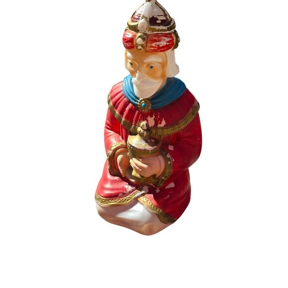 Vintage General Foams Plastics Wise Man Blow Mold Wired Light Outdoor Holiday - Picture 7 of 7